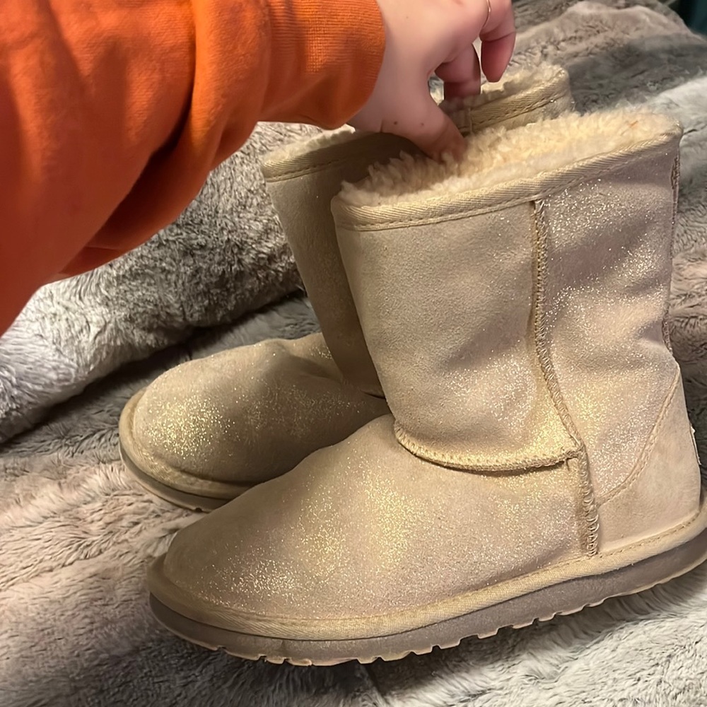 sparkly gold UGG